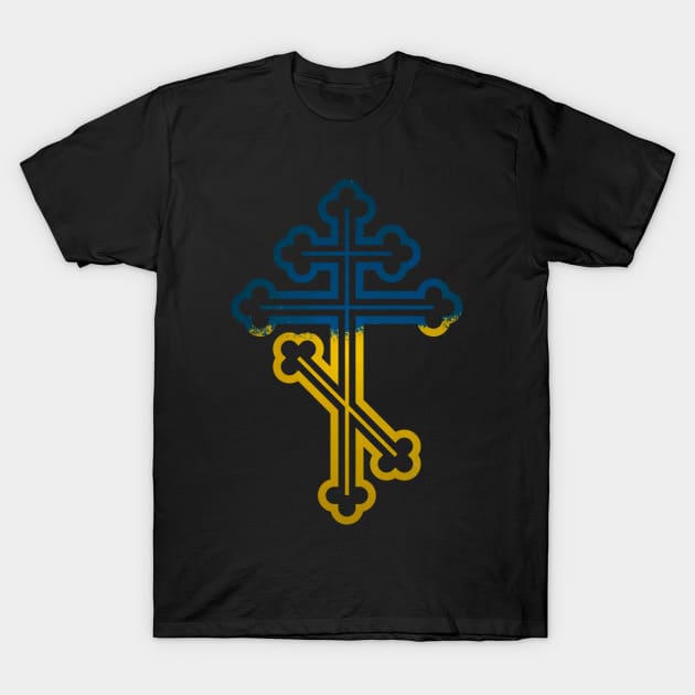 Ukrainian Orthodox Cross T-Shirt by Beltschazar